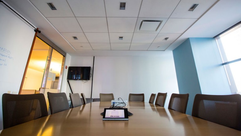 A conference room in the offices of Thomson Reuters in New York, December 13, 2013